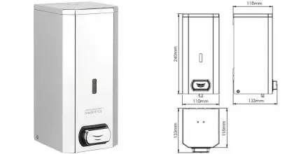 Дозатор для мыла «Mediclinics» DJ0031C на стену хром