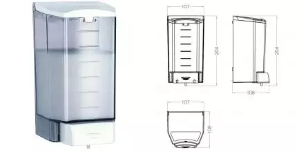 Дозатор для мыла «Mediclinics» DJ0010F на стену белый