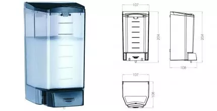 Дозатор для мыла «Mediclinics» DJ0020F на стену чёрный