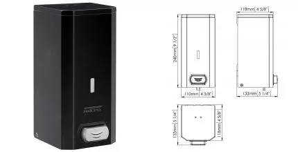 Дозатор для мыла «Mediclinics» DJF0032B на стену чёрный