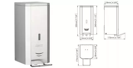 Дозатор для мыла «Mediclinics» DJP0034CS на стену матовый хром