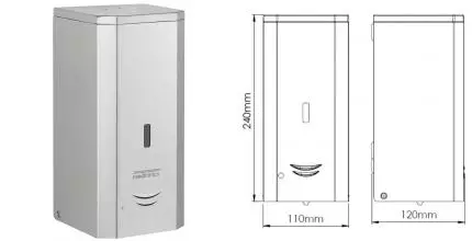 Дозатор для мыла «Mediclinics» DJ0037ACS на стену автоматический матовый хром