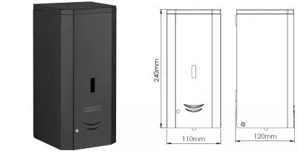 Дозатор для мыла «Mediclinics» DJ0037AB на стену чёрный