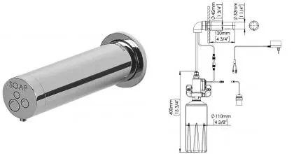 Дозатор для мыла «Mediclinics» DJ003AC встраиваемый автоматический