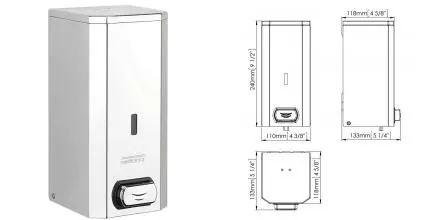 Дозатор для мыла «Mediclinics» DJF0032CS на стену матовый хром