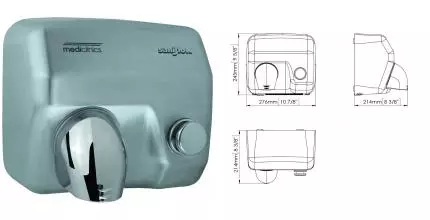 Сушилка для рук «Mediclinics» Saniflow E05CS на стену матовый хром