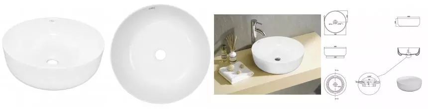 Раковина «Creo Ceramique» Pau 40/40 PU4400MRMWH фарфоровая белая матовая Раковина «Creo Ceramique» Pau 40/40 PU4400MRMWH фарфоровая белая матовая
