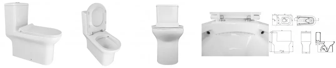 Унитаз моноблок безободковый «Creo Ceramique» One ON0103 белый с сиденьем дюропласт с микролифтом белое