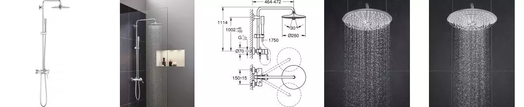 Душевая система «Grohe» Euphoria 23061003 хром