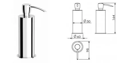 Дозатор для мыла «Langberger» Accessories 10770C на стол хром