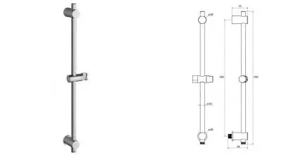 Штанга для душа «Ravak» 975.00 хром