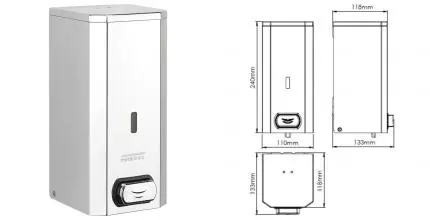 Дозатор для мыла «Mediclinics» DJF0032C на стену хром
