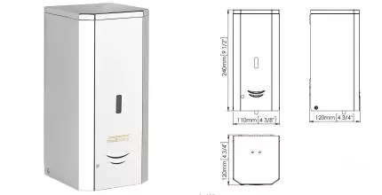 Дозатор для мыла «Mediclinics» DJS0039AC на стену хром