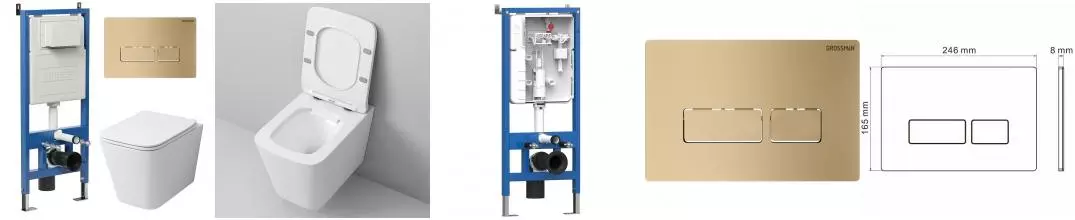 Комплект инсталляция с унитазом, крышкой и кнопкой смыва «Grossman» 97.4441S.03.310 безободковый Комплект инсталляция с унитазом, крышкой и кнопкой смыва «Grossman» 97.4441S.03.310 безободковый