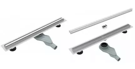 Душевой лоток «Esbano» Slim Side-70см боковой выпуск хром матовый 