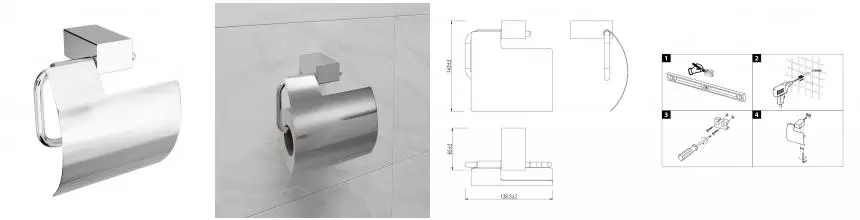 Держатель для туалетной бумаги «Lemark» Smooth Line 9721010 на стену хром