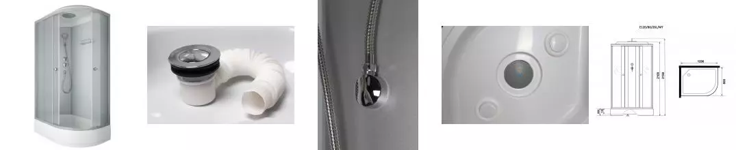 Душевая кабина «Niagara» Eco E120/80/26L/MT 120/80 средний поддон матовая/белая левая Душевая кабина «Niagara» Eco E120/80/26L/MT 120/80 средний поддон матовая/белая левая