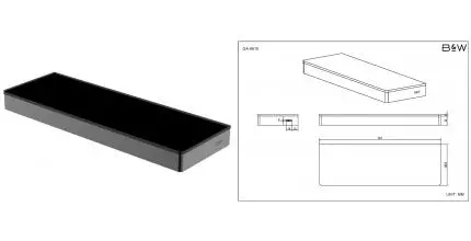Полка в ванну «Black & White» Gravity GA-9610GM на стену оружейная сталь