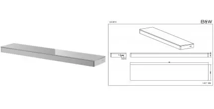 Полка в ванну «Black & White» Gravity GA-9615C на стену хром
