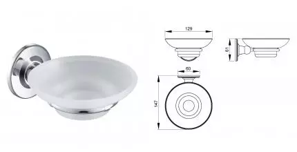 Мыльница «Timo» Nelson 150021 на стену хром Мыльница «Timo» Nelson 150021 на стену хром