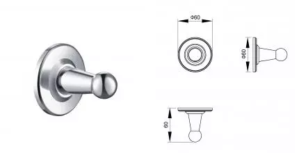 Крючок «Timo» Nelson 150011 на стену хром