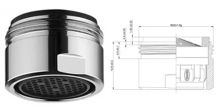 Аэратор «Lemark» Neoperl Perlator Honeycomba M20 NP11301 хром Аэратор «Lemark» Neoperl Perlator Honeycomba M20 NP11301 хром