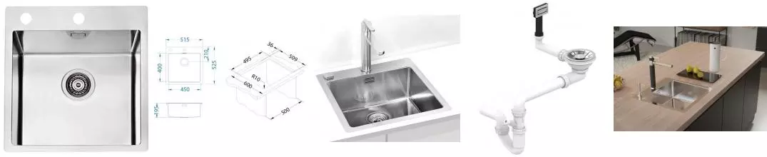 Мойка для кухни «Alveus» Pure 30 new KMB-90 52/53 нержавеющая сталь нержавеющая сталь 