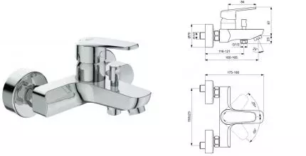 Смеситель для ванны с душем «Ideal Standard» IdeaLife BD046AA хром Смеситель для ванны с душем «Ideal Standard» IdeaLife BD046AA хром
