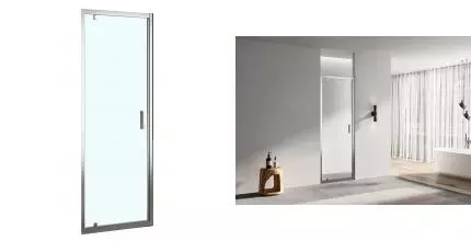 Душевая дверь «Azario» Milton 6211 100/200 прозрачная/серебро универсальная