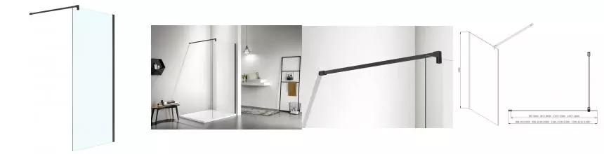 Душевая перегородка «Azario» Chicago Walk-in AZ-NAR6310 70/195 прозрачная/чёрная универсальная Душевая перегородка «Azario» Chicago Walk-in AZ-NAR6310 70/195 прозрачная/чёрная универсальная
