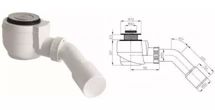 Сифон для поддона «PlastBrno» EWCR501 хром Клик-клак Сифон для поддона «PlastBrno» EWCR501 хром Клик-клак