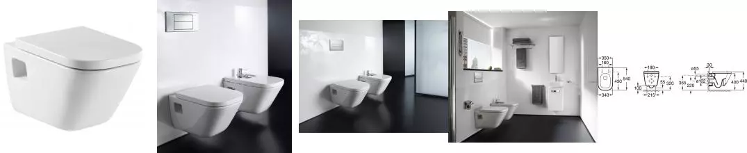 Подвесной унитаз «Roca» The Gap 7346477000 белый без сиденья Подвесной унитаз «Roca» The Gap 7346477000 белый без сиденья