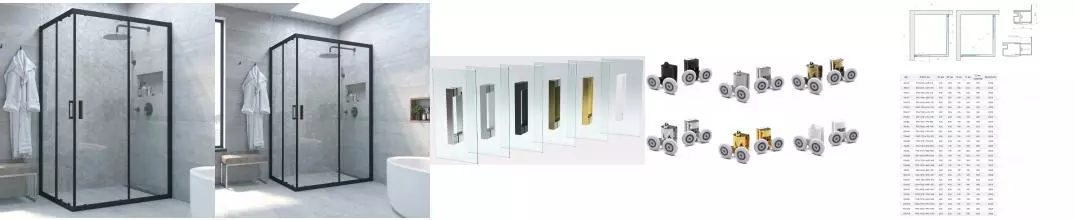 Душевой угол-ограждение «Vegas Glass» ZA-F Novo h2000 80/70 crystalvision/черный матовый без поддона универсальный Душевой угол-ограждение «Vegas Glass» ZA-F Novo h2000 80/70 crystalvision/черный матовый без поддона универсальный