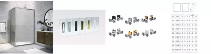 Душевой угол-ограждение «Vegas Glass» ZA-F Novo h2000 110/95 Moru/ матовый хром без поддона универсальный