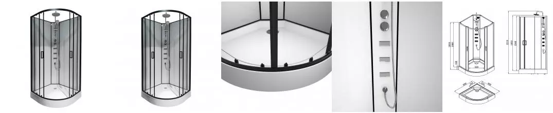 Душевая кабина «Loranto» Neo CS-21811 90/90 низкий поддон прозрачная/белая без крыши