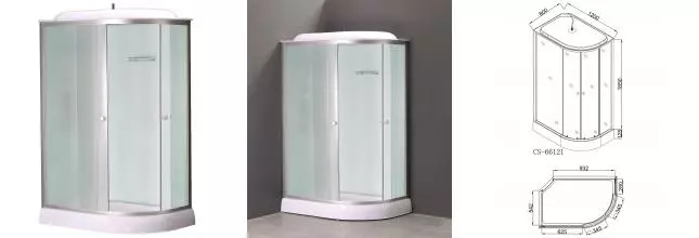 Душевая кабина «Loranto» CS-66121L F 120/80 низкий поддон матовая/белая левая Душевая кабина «Loranto» CS-66121L F 120/80 низкий поддон матовая/белая левая