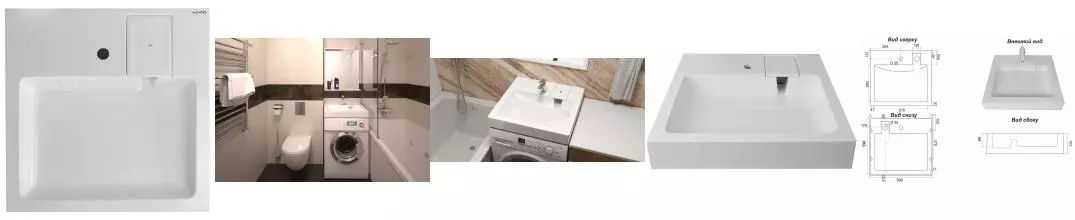 Раковина «Azario» Slim New 60/60 литьевой мрамор белая Раковина «Azario» Slim New 60/60 литьевой мрамор белая