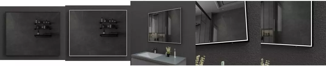 Зеркало «Esbano» ES-3803 RDB 80/60 с подсветкой и подогревом матовое чёрное