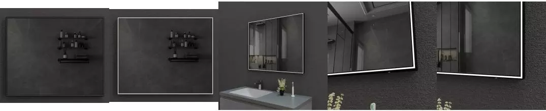 Зеркало «Esbano» ES-3803 KDB 100/80 с подсветкой и подогревом матовое чёрное