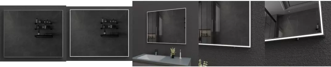 Зеркало «Esbano» ES-3803 YDB 120/70 с подсветкой и подогревом матовое чёрное