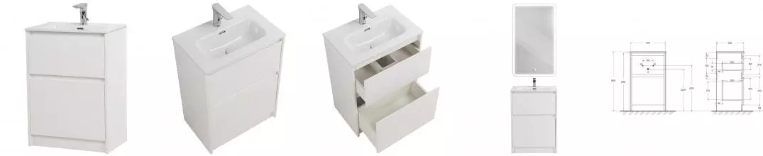 Тумба с раковиной «Belbagno» Kraft-39 50 (50/39) Bianco Opaco Тумба с раковиной «Belbagno» Kraft-39 50 (50/39) Bianco Opaco