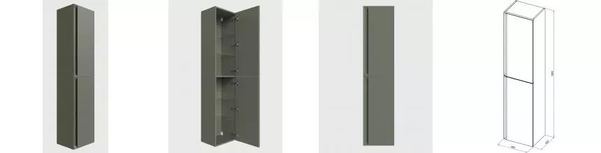 Пенал «Allen Brau» Eclipse 2.0 40 подвесной cement grey matt универсальный