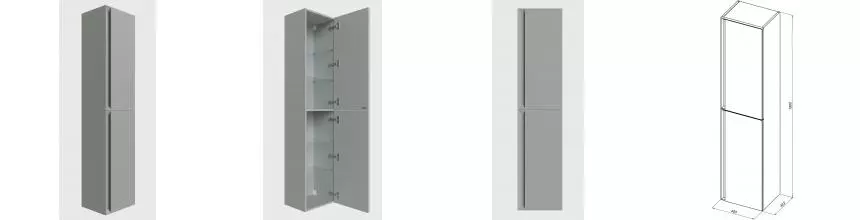 Пенал «Allen Brau» Eclipse 2.0 40 подвесной рapyrus white matt универсальный