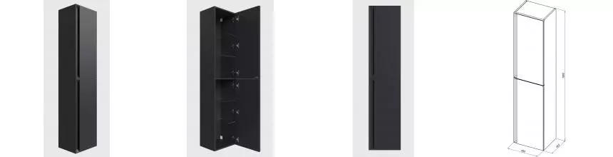 Пенал «Allen Brau» Eclipse 2.0 40 подвесной anthracite matt универсальный