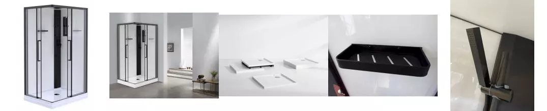 Душевая кабина «Esbano» ESM-108CKR (Left) 100/80 низкий поддон прозрачная/белая с крышей без гидромассажа без электрики левая(ESKM108CKRL)