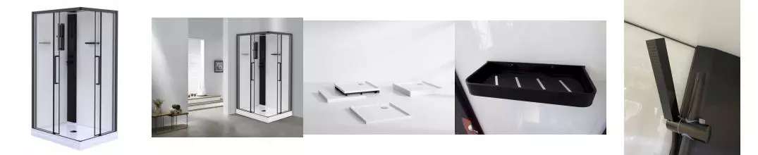 Душевая кабина «Esbano» ESM-108CKR (Right) 100/80 низкий поддон прозрачная/белая с крышей без гидромассажа без электрики правая(ESKM108CKRR)