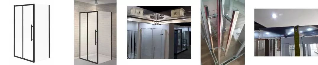 Душевой угол-ограждение «Esbano» Flex ESF-119PS-B 110/90 прозрачный/чёрный без поддона универсальный