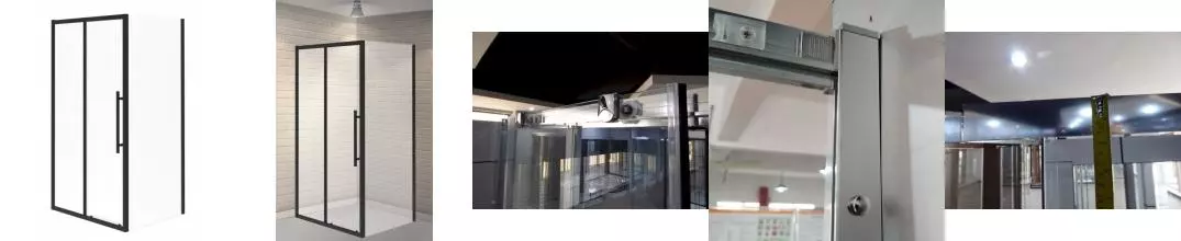 Душевой угол-ограждение «Esbano» Flex ESF-129PS-B 120/90 прозрачный/чёрный без поддона универсальный