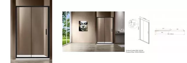 Душевая дверь «Vincea» Garda VDS-1G105CLB 105/190 прозрачная/чёрная Душевая дверь «Vincea» Garda VDS-1G105CLB 105/190 прозрачная/чёрная