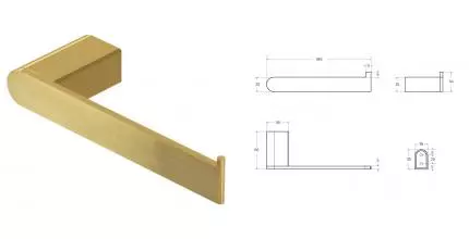 Держатель для туалетной бумаги «Cezares» STYLUS-PH-BORO на стену брашированное золото Держатель для туалетной бумаги «Cezares» STYLUS-PH-BORO на стену брашированное золото